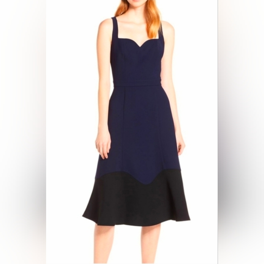 ❤️ ANTHROPOLOGIE HARLYN COLORBLOCK MIDI DRESS, SMALL